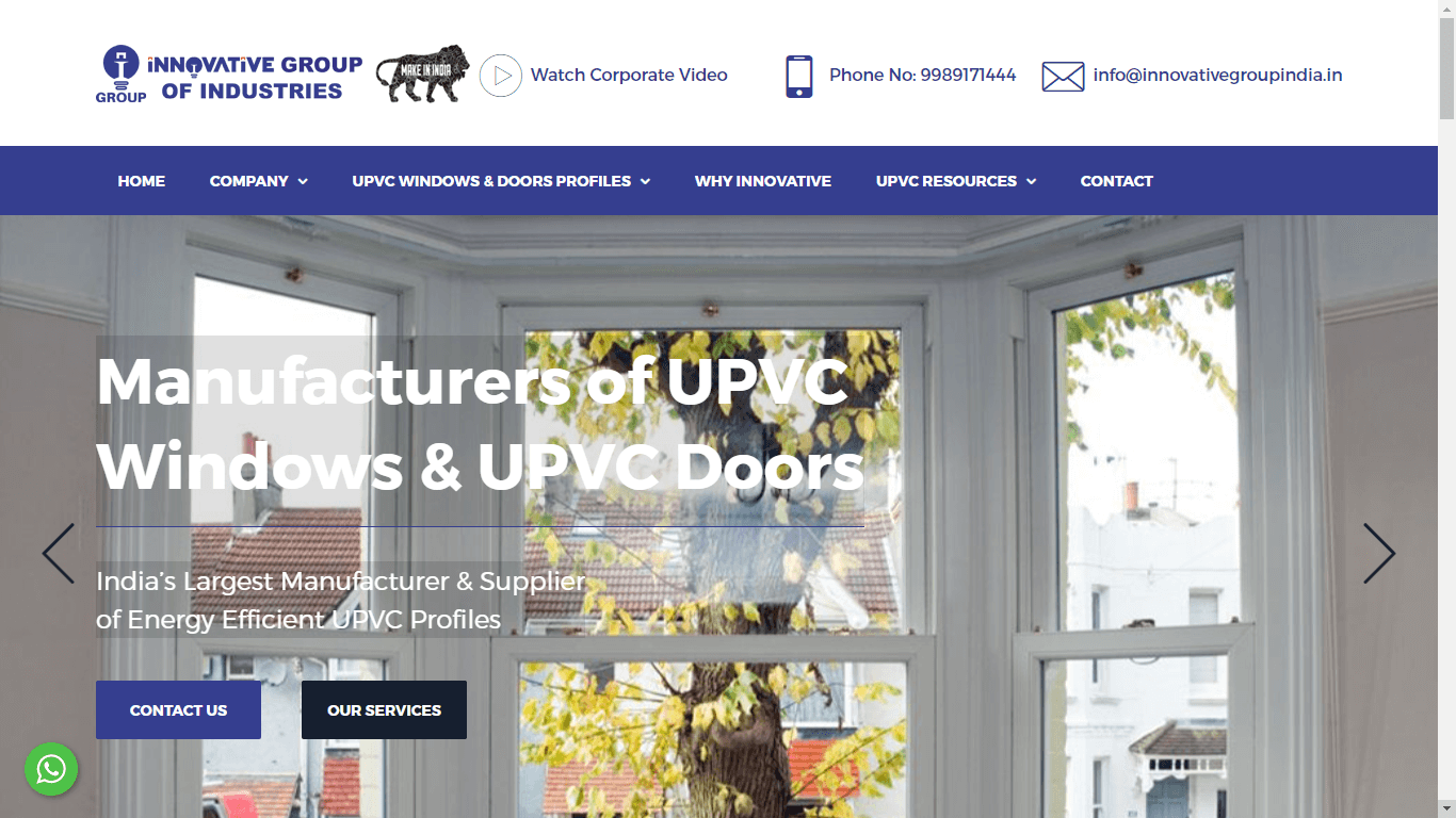 Website Designing Service - Innovative uPVC Windows
